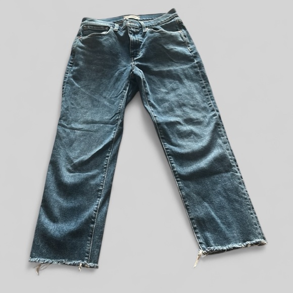 Madewell Denim - Madewell Dark wash Perfect vintage denim black jeans size 30 ladies straight